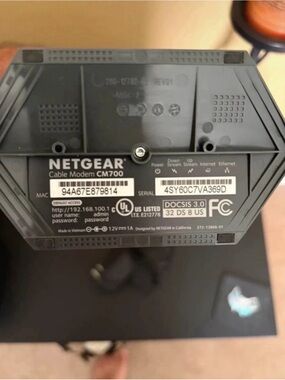 Xfinity Router Modem Black netgear | Networking | Netgear Black And Purple Cm70 Cable Modem Box ...